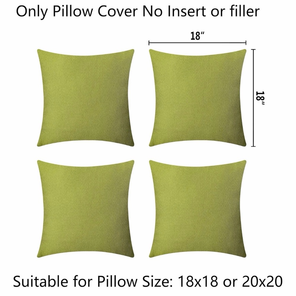 Waterproof Green Fabric pillows outdoors - Picture 2 of 6